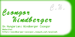 csongor windberger business card